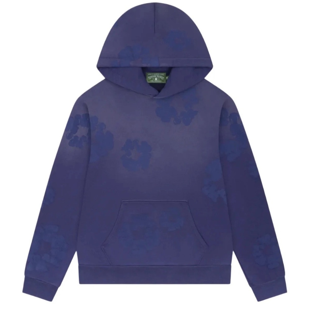 Denim Tears Hoodie Medium NWT Purple Floral Streetwear Graphic Sweatshirt